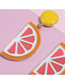 Fashion Peach Dripping Fruit Watermelon Banana Stud Earrings