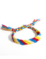 Fashion Style Ten Contrasting Color Cotton Braided Wide Hand Rope