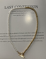 Fashion Style 3 Alloy Pearl Bead Stitching Necklace