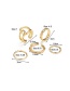 Fashion Gold Color Metal Twist Knotted Open Ring Set