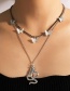 Fashion Silver Color Fringed Butterfly Serpentine Multilayer Necklace