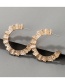Fashion Gold Alloy Geometric Chain C-hoop Earrings