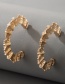 Fashion Gold Alloy Geometric Chain C-hoop Earrings