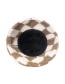Fashion Navy Diamond Check Lamb Wool Fisherman Hat
