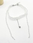 Fashion Silver Lace Tassel Diamond Ball Necklace