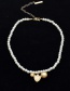 Fashion Pearl Metal Love Ball Pearl Necklace