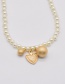 Fashion Pearl Metal Love Ball Pearl Necklace