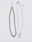 Fashion Silver Metal Multilayer Geometric Chain Necklace