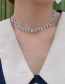 Fashion Silver Crystal Necklace With Diamonds