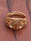 Fashion Golden Micro-inlaid Zircon Portrait Open Ring