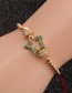 Fashion Color Copper Plated Five-pointed Star Beaded Tassel Bracelet
