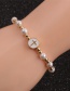 Fashion Fe Copper Beads And Pearl Letter Bracelet