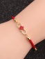 Fashion Red Red String Five-pointed Star Bracelet