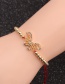 Fashion Color Diamond Butterfly Tassel Bracelet