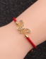 Fashion Red Red String Diamond Butterfly Bracelet