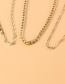 Fashion Golden Alloy Love Multilayer Chain Necklace