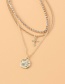 Fashion Golden Cross Multilayer Chain Necklace