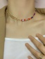 Fashion White Diamond Stitching Geometric Ot Buckle Chain Necklace