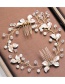 Fashion Metal Flower And Leaf Plate Hair Comb