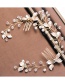 Fashion Silver Flower And Leaf Plate Hair Comb