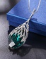 Fashion Green Diamond-studded Geometric Drop Pendant