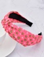 Fashion Rose Red Fabric Star Knotted Headband