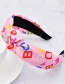 Fashion Royal Blue Fabric Letter Knotted Headband
