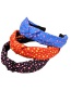 Fashion Orange Fabric Polka Dot Knotted Headband