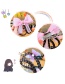 Fashion 2 Purple Flower Hairpins Children's Flower Wig Braid Hair Clip