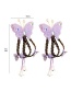 Fashion 2 Purple Flower Hairpins Children's Flower Wig Braid Hair Clip