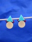 Fashion Paragraph Three Contrasting Acrylic Stereo Geometric Stud Earrings