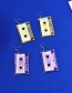 Fashion Purple Acrylic Tape Earrings