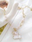 Fashion Golden Little White Rabbit Love Beaded Bracelet