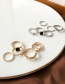 Fashion Silver Geometric Knotted Thread Ring Set