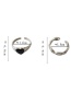 Fashion A Set Of Open Rings Irregular Dripping Love Heart Opening Ring
