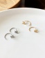 Fashion Silver Metal Butterfly C-shaped Earrings