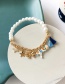 Fashion Golden Unicorn Bow Pearl Stitching Bracelet
