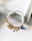 Fashion Golden Unicorn Bow Pearl Stitching Bracelet