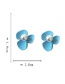 Fashion A Pair Of C-shaped Ear Clips Clover Flower C-shaped Pearl Stud Earrings