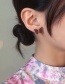 Fashion Pair Of Ear Studs Purple Diamond Butterfly Stud Earrings