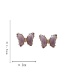 Fashion Pair Of Ear Studs Purple Diamond Butterfly Stud Earrings