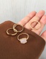 Fashion Golden Irregular Metal Double-layer Drip Ring Four-piece Set