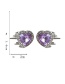 Fashion A Love Necklace Purple Diamond Love Necklace