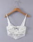 Fashion White Lace See-through Sling Top