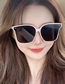 Fashion Transparent Tea Square Rice Nail Sunglasses