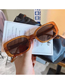 Fashion Transparent Tea Square Shade Sunglasses