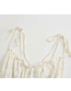 Fashion White Flower Print Suspender Big Dress