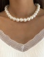 Fashion Golden Ot Buckle Pearl Chain Necklace