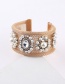 Fashion A Metallic Diamond Mesh Pearl Bracelet
