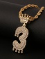 Fashion 10 Copper Micro-inlaid Zirconium Digital Crown Necklace